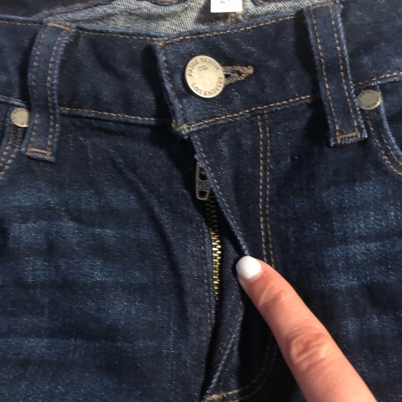 Paige Skyline Skinny dark blue wash Size 27 - Picture 4 of 6